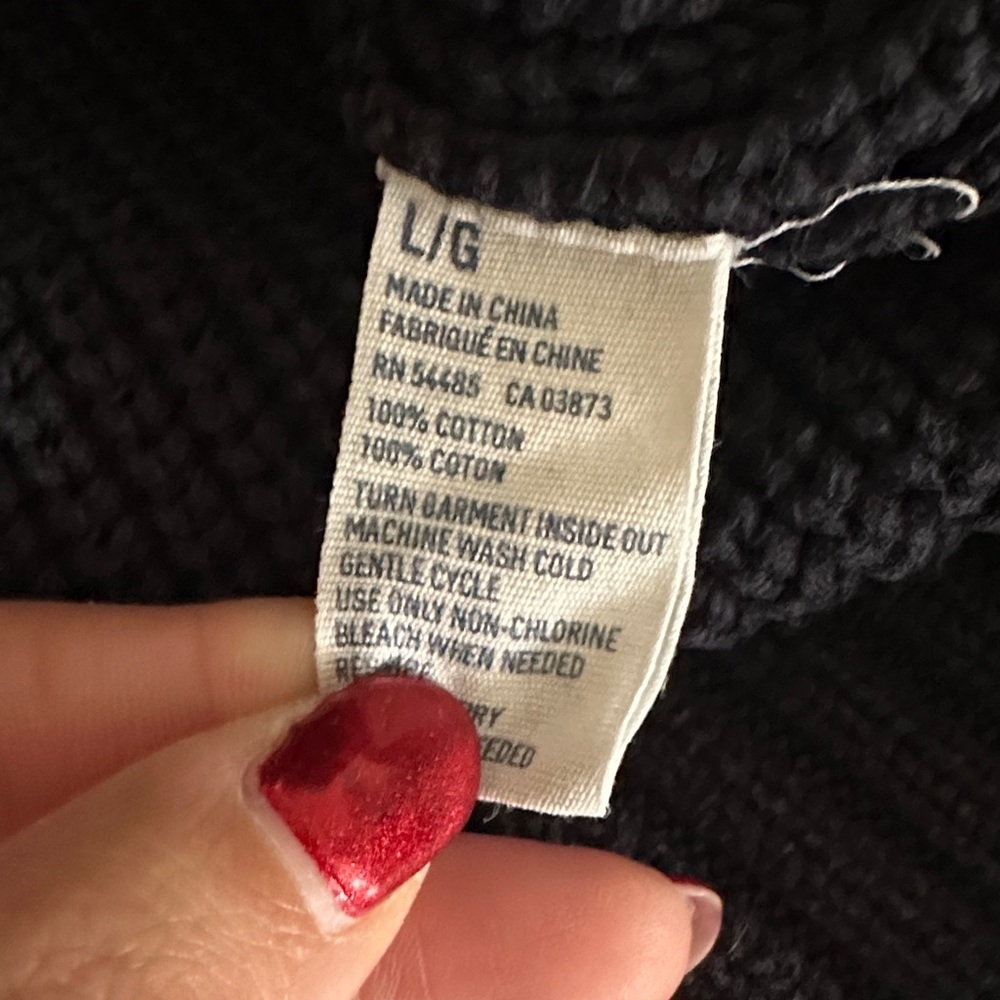 American Eagle Outfitters Y2K 2000s Navy Ribbed Mock Turtleneck Sweater Men’s L - Picture 7 of 10